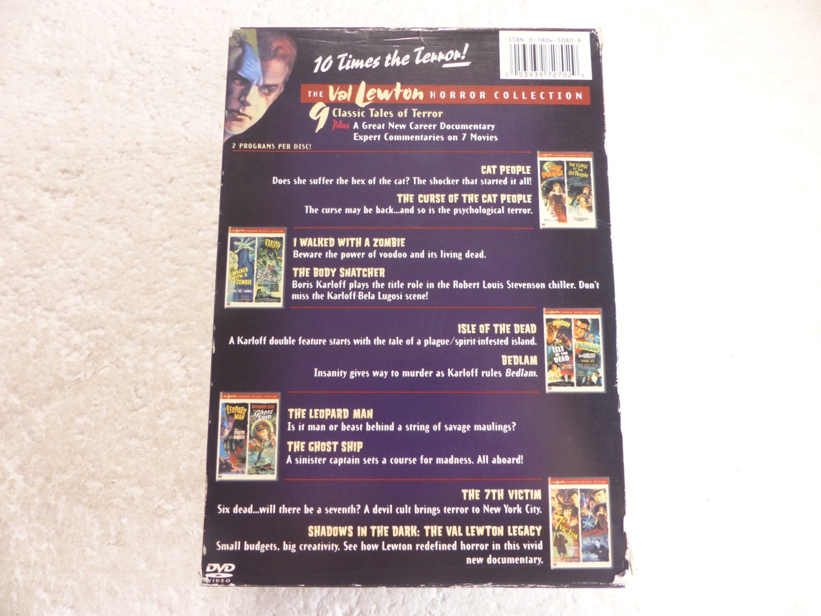 The Val Lewton Horror Collection (DVD, 2005, 5-Disc) 9 Film Box Set RARE OOP!