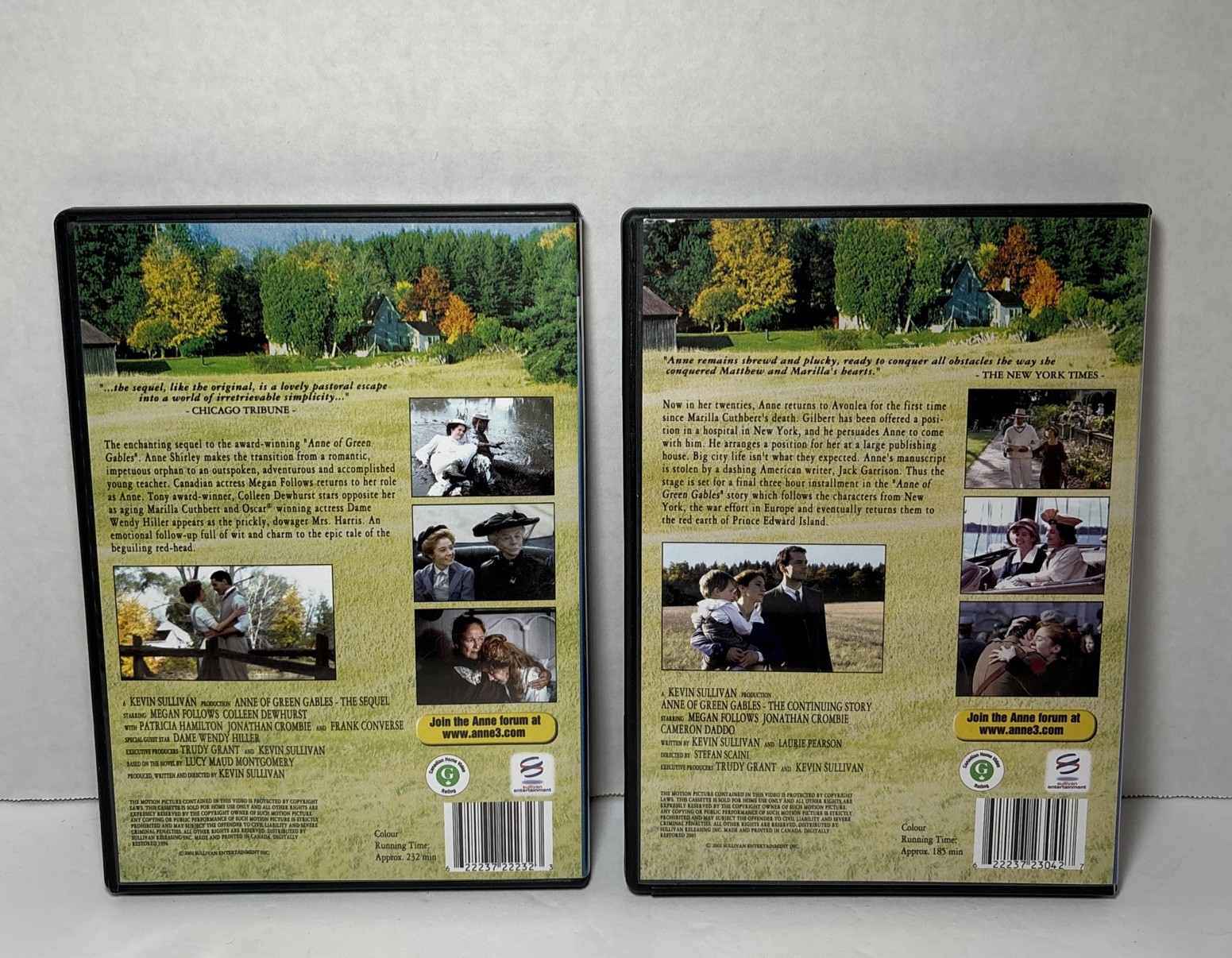 Anne of Green Gables DVD LOT – The Sequel & Continuing Story – Rare Tested
