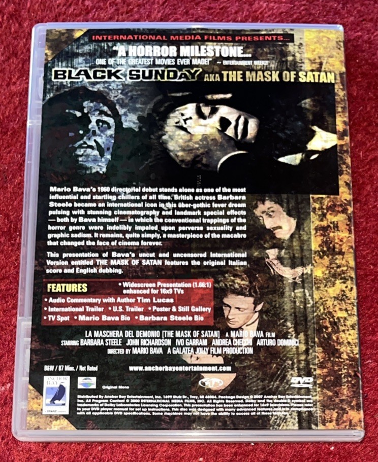 Black Sunday DVD (1960) Mario Bava/Barbara Steele Horror Movie Film – Slim Case