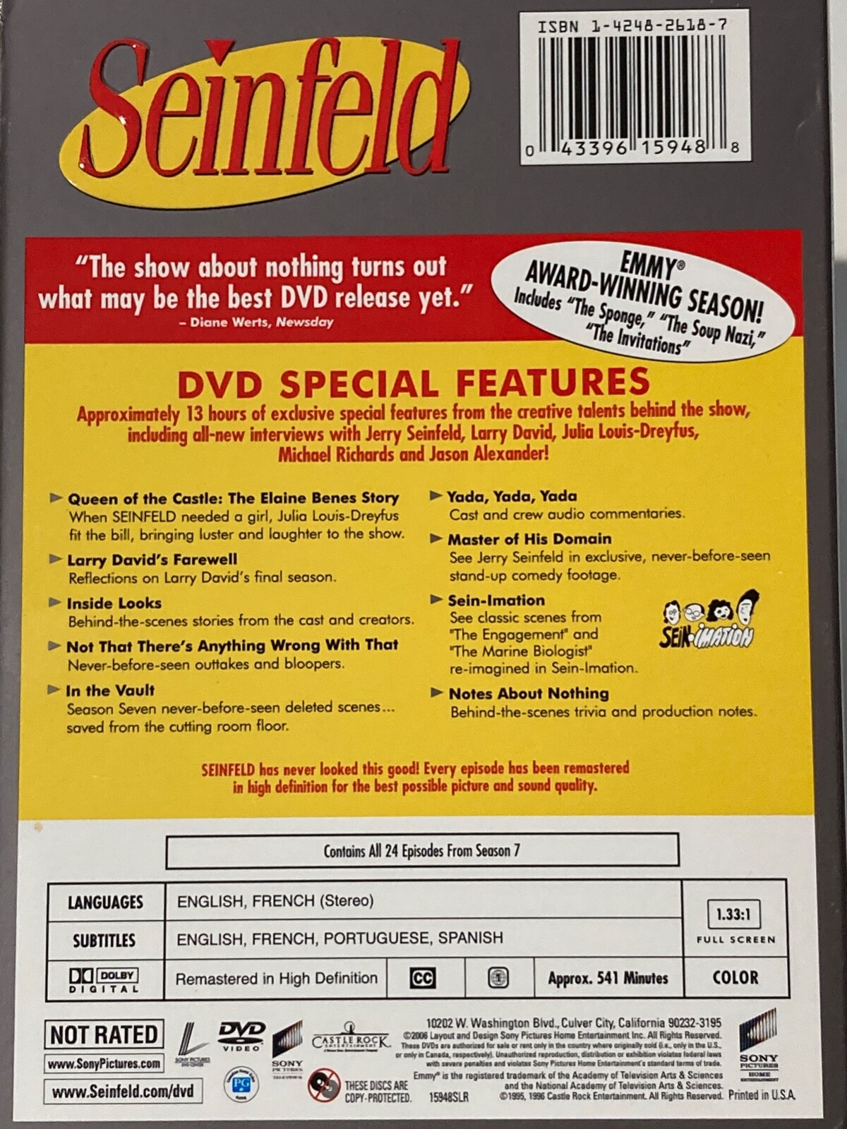 SEINFELD Complete Series Seasons 1-9 Box Set 2013 33 DVD SET FAST SHIP !