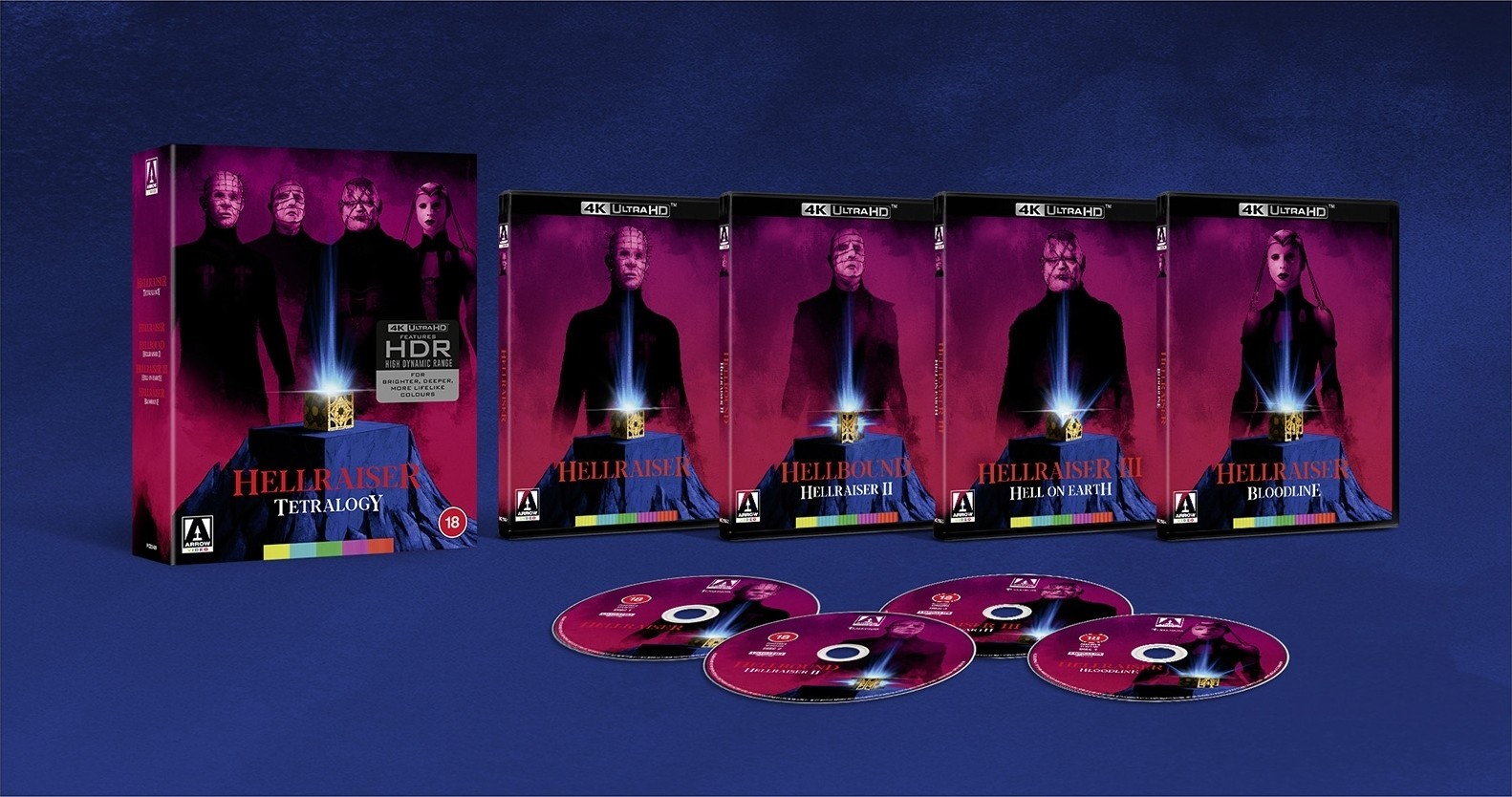 Hellraiser Tetralogy 4K Collection Blu-ray II III IV (UK)[1987-1996] ShipNextDay