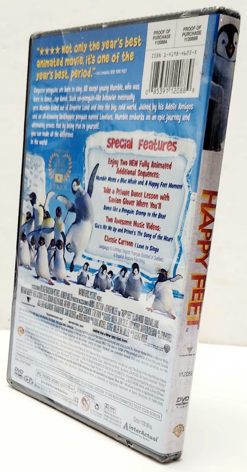 Happy Feet Family Animated Full Screen Edition (DVD, 2006), 108 Minutes, PG, New