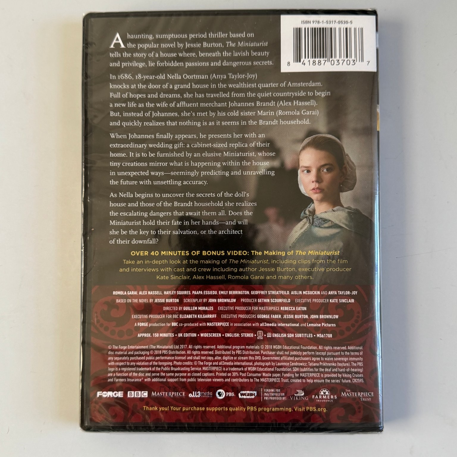 The Miniaturist DVD 2017 UK Edition Anya Taylor-Joy Period Thriller SEALED