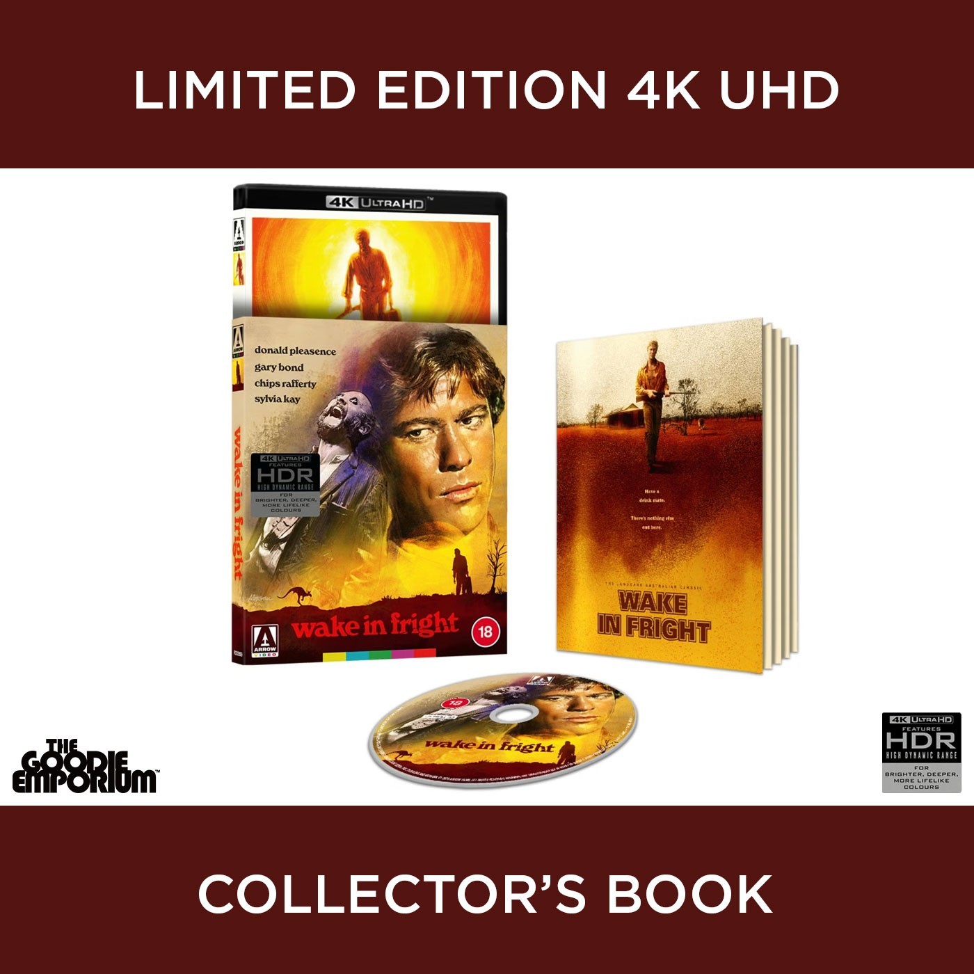 Wake in Fright 4K Ultra HD Blu-ray 1971 Outback Arrow Ted Kotcheff Donald Please