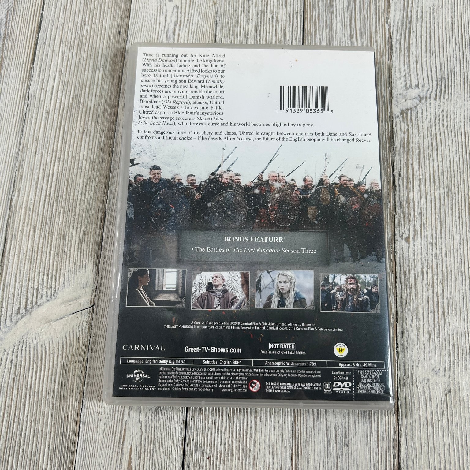 The Last Kingdom Season 3 DVD 2018 English SDH Widescreen 4-Disc Set