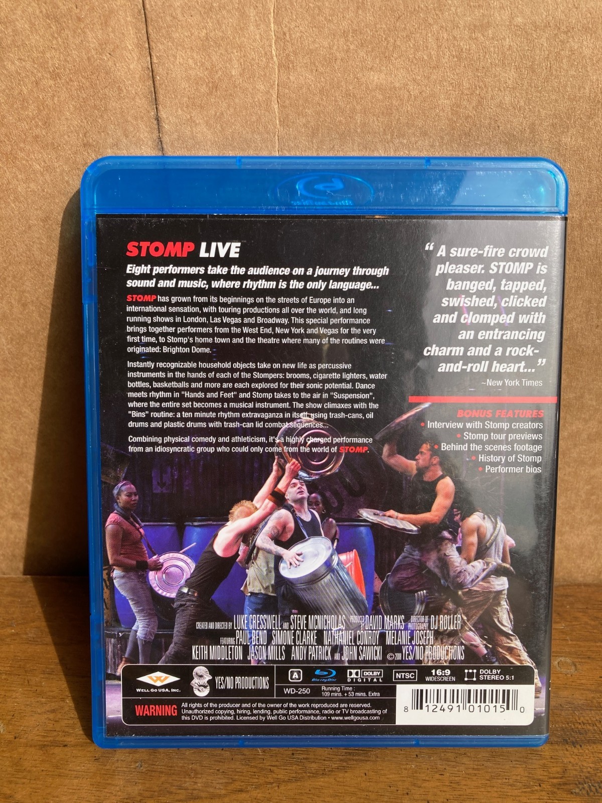 Stomp Live (Blu-ray, 2008) Used excellent disc!🔥💿🔥