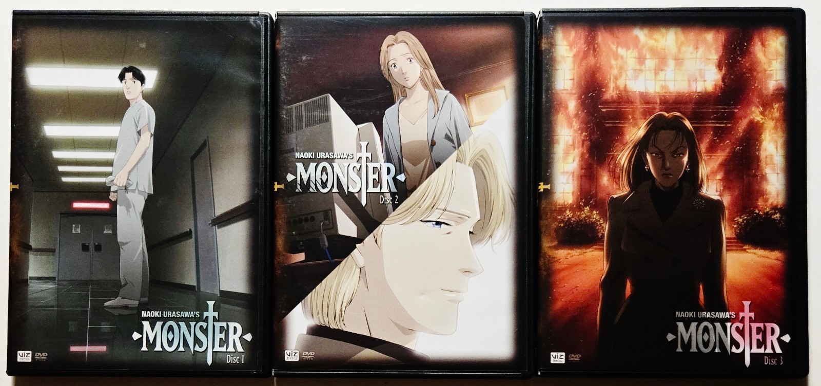 Monster – Box Set 1 (DVD, 2009, 4-Disc Set) *RARE OOP* Naoki Urasawa VIZ Media