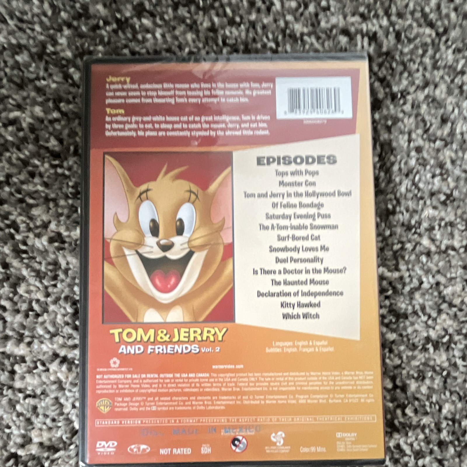 Warner Bros Tom & Jerry and Friends Vol. 2 DVD SDH English/Spanish Animation