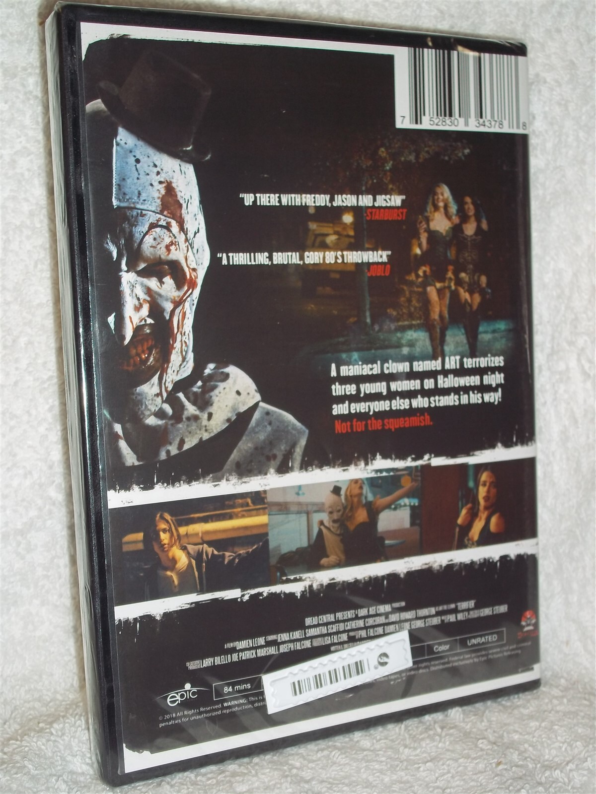 Terrifier (DVD, 2022) NEW David Howard Thornton Damien Leone gory clown horror