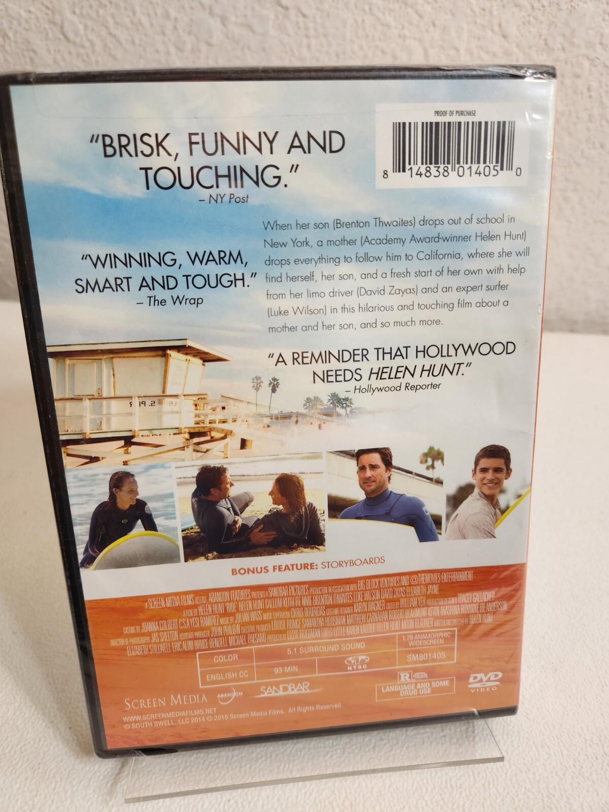 Ride ( Helen Hunt , Luke Wilson ) DVD Comedy 2015 – FACTORY SEALED- FAST Ship