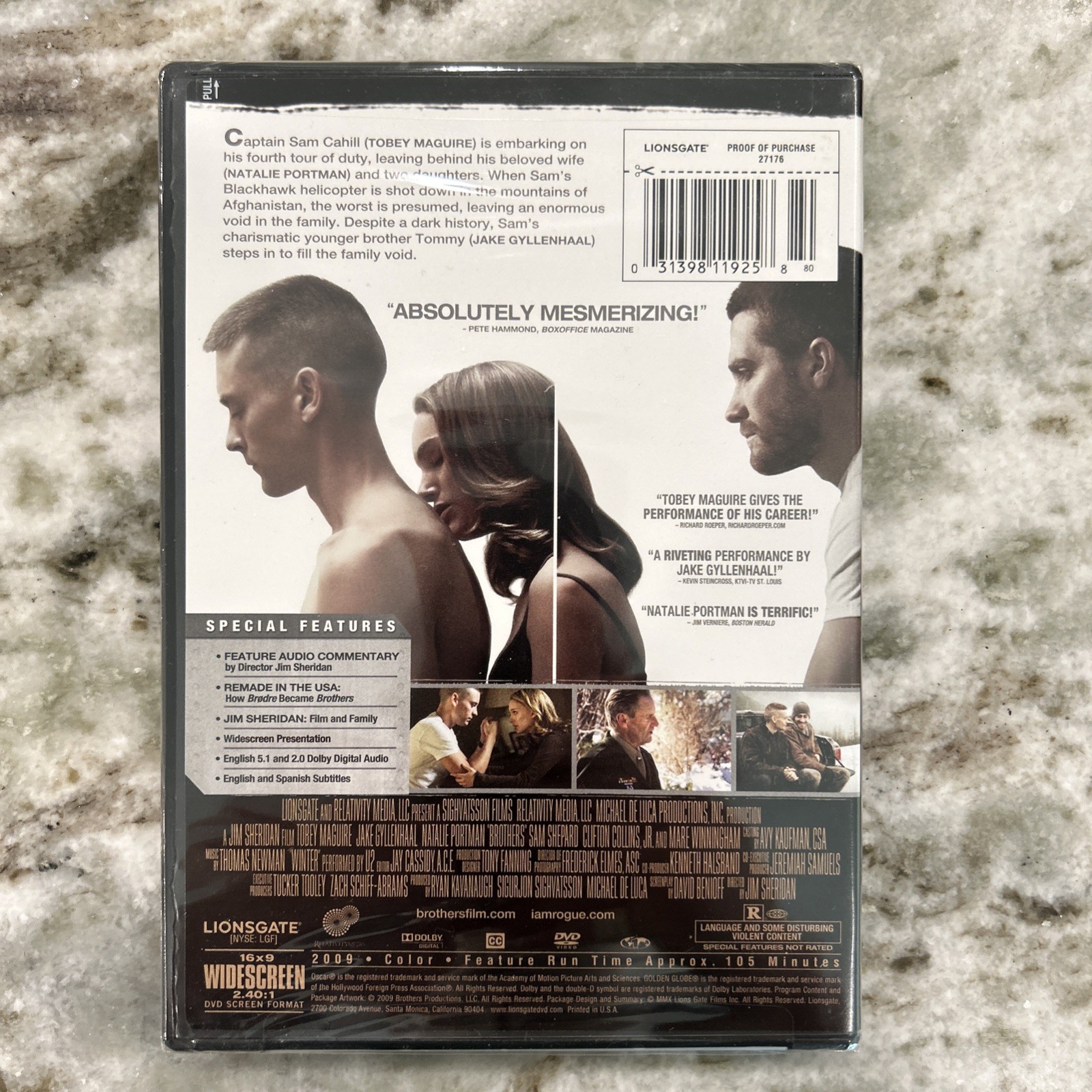 Brothers DVD, Widescreen, 2010 Tobey Maguire Natalie Portman New Factory Sealed