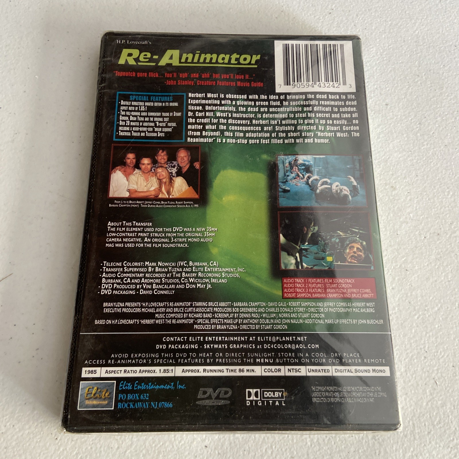 Re-Animator Special Widescreen Edition DVD Unrated New, Sealed