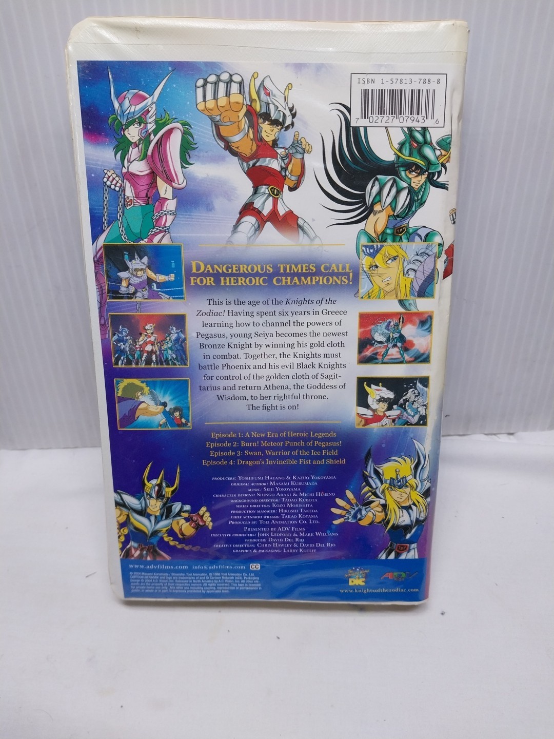 Knights of the Zodiac Vol. 1 Battle of the Bronze Knights Vhs