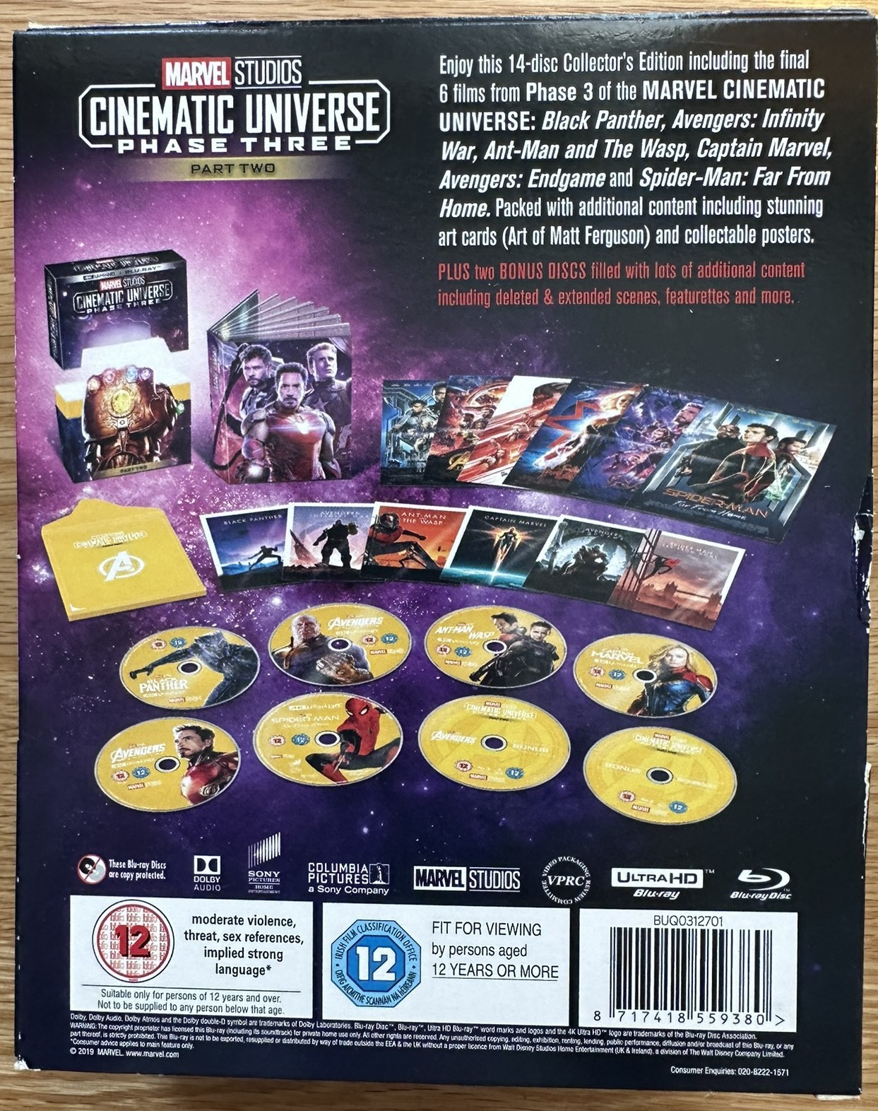 🔥MARVEL STUDIOS PHASE THREE (3) *Parts 1 & 2* 4K ULTRA HD*MINT!*FREE SHIPPING!