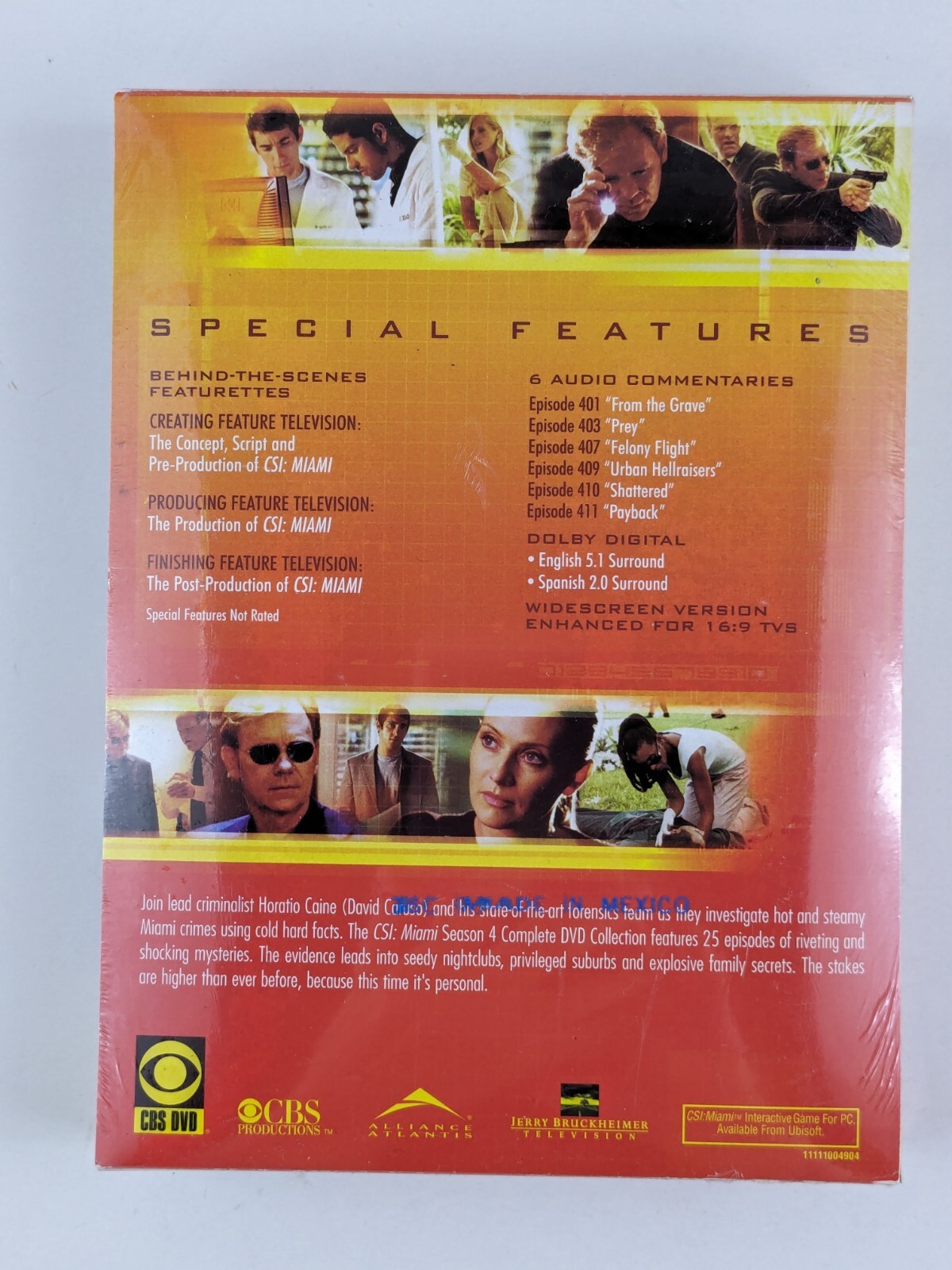 CSI: Miami The Complete Fourth Season DVD 7-Disc Set 25 Episodes + Extras