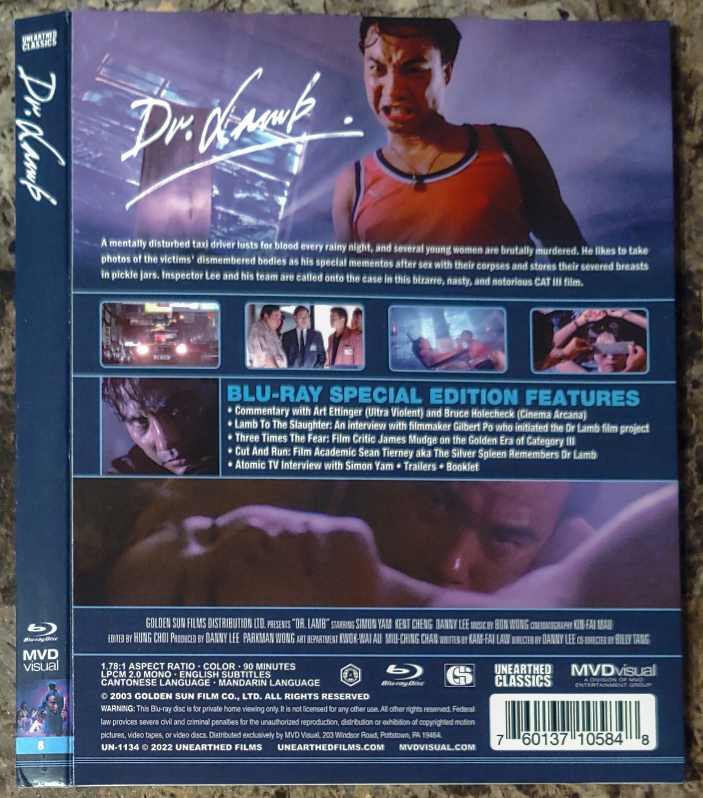 Dr. Lamb Unearthed Classics 8 2022 Blu-ray SLIPCOVER SLIP COVER SLEEVE ONLY