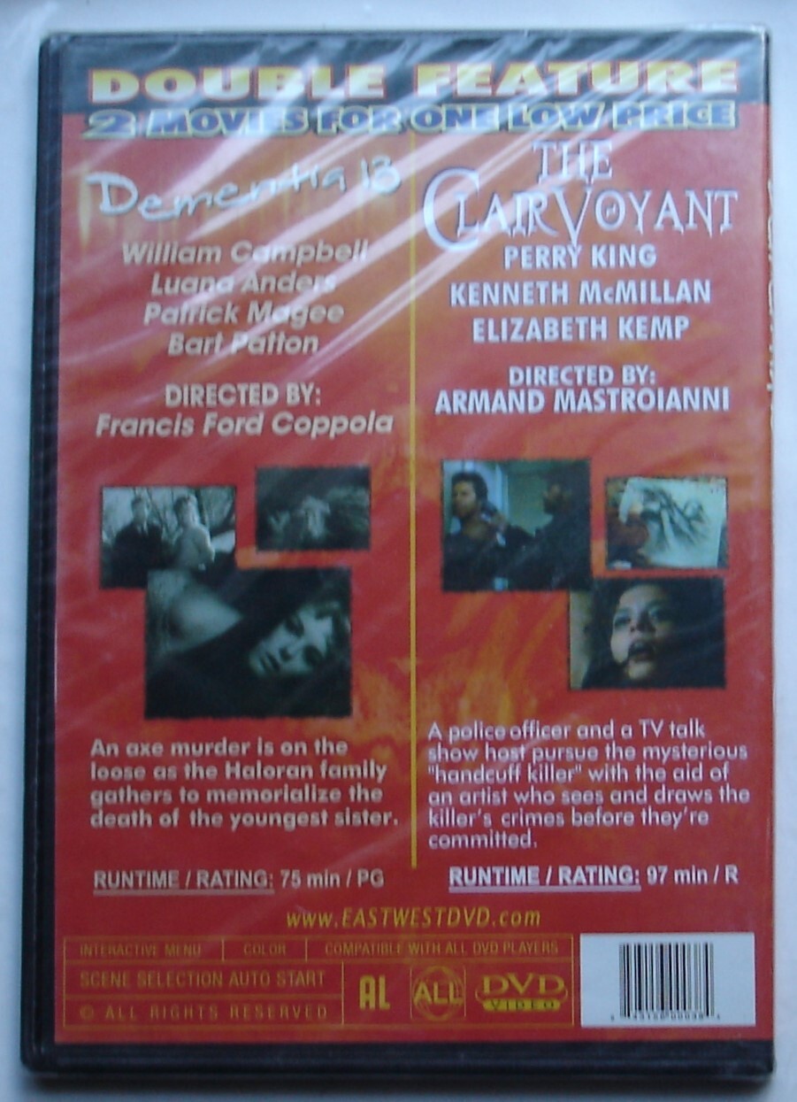 Horror Double Feature (DVD) The Clairvoyant & Dementia 13: Francis Ford Coppola!