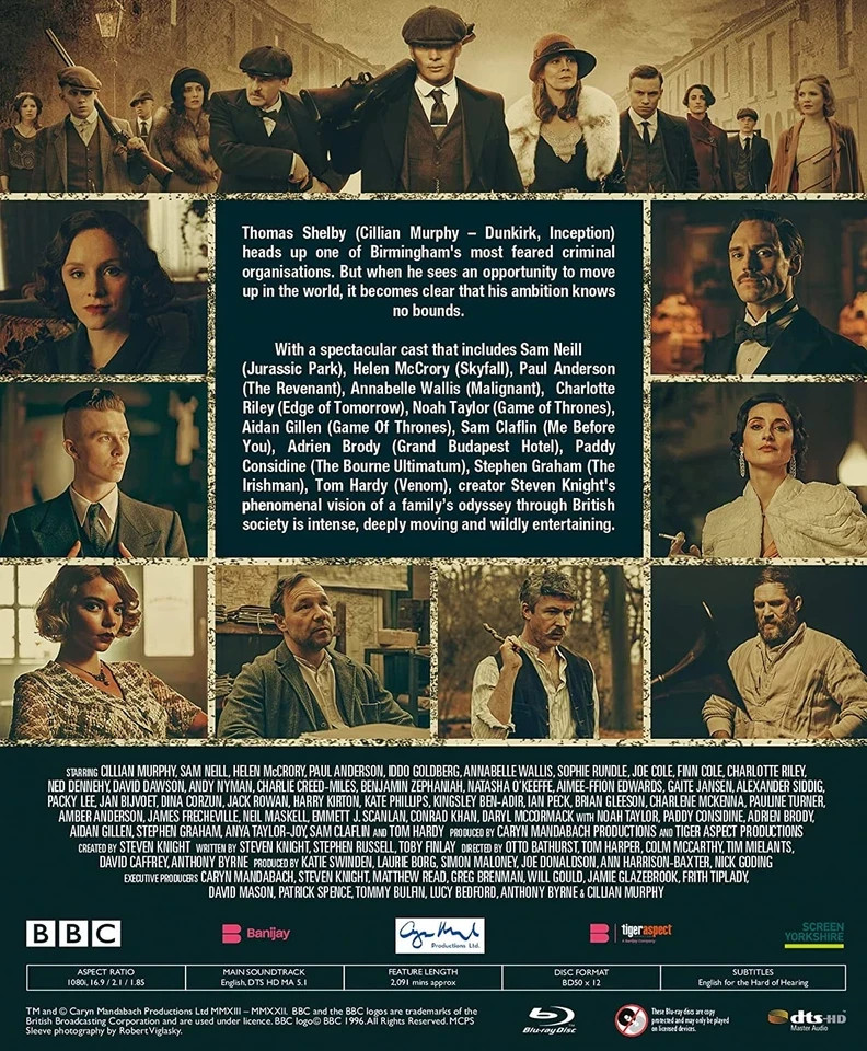 Peaky Blinders: The Complete Collection (6 Seasons) Blu-ray [Region B]