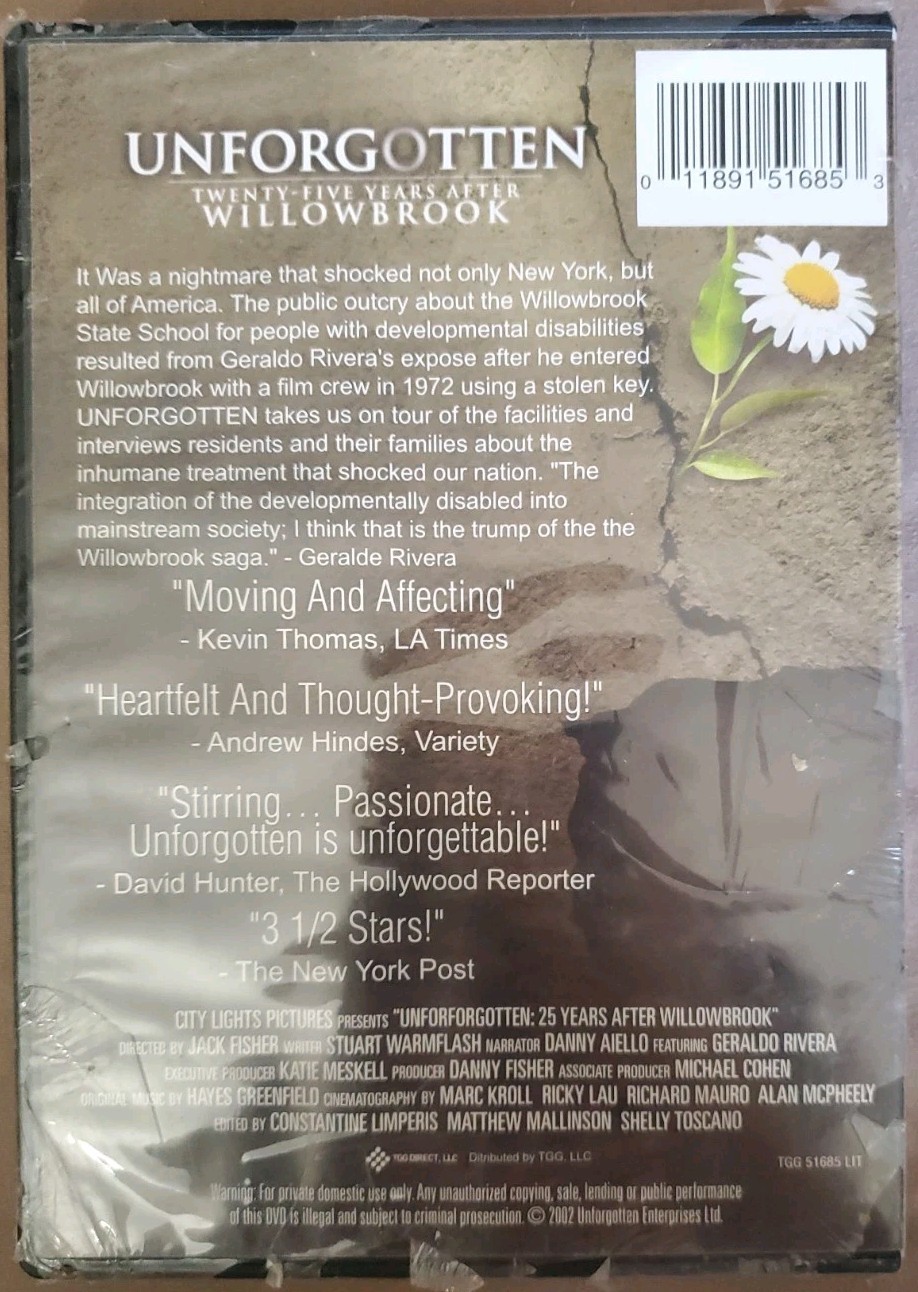 *BRAND NEW* Unforgotten: Twenty-Five Years After Willowbrook (DVD, 1996)