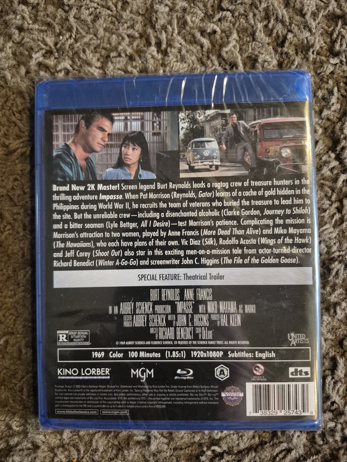 Impasse (Blu-ray, 1969) Burt Reynolds NEW SEALED RARE OOP Kino Lorber