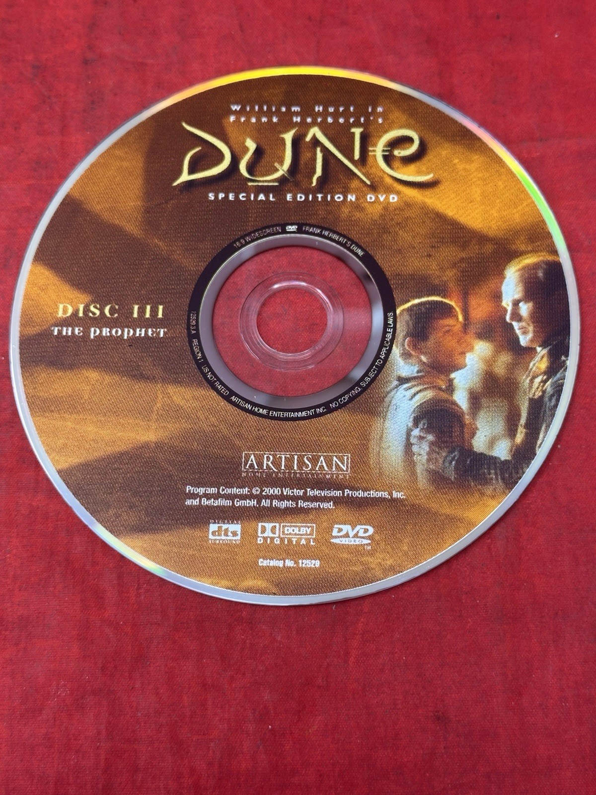 DUNE Special Edition Director’s Cut DVD 3 Disc TV Mini Series William Hurt