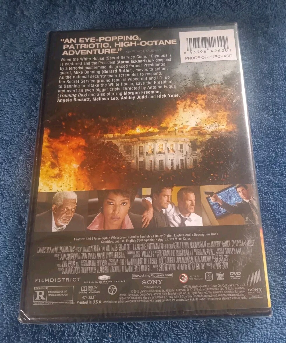 Olympus Has Fallen DVD Widescreen Morgan Freeman Antoine Fuqua New Sealed