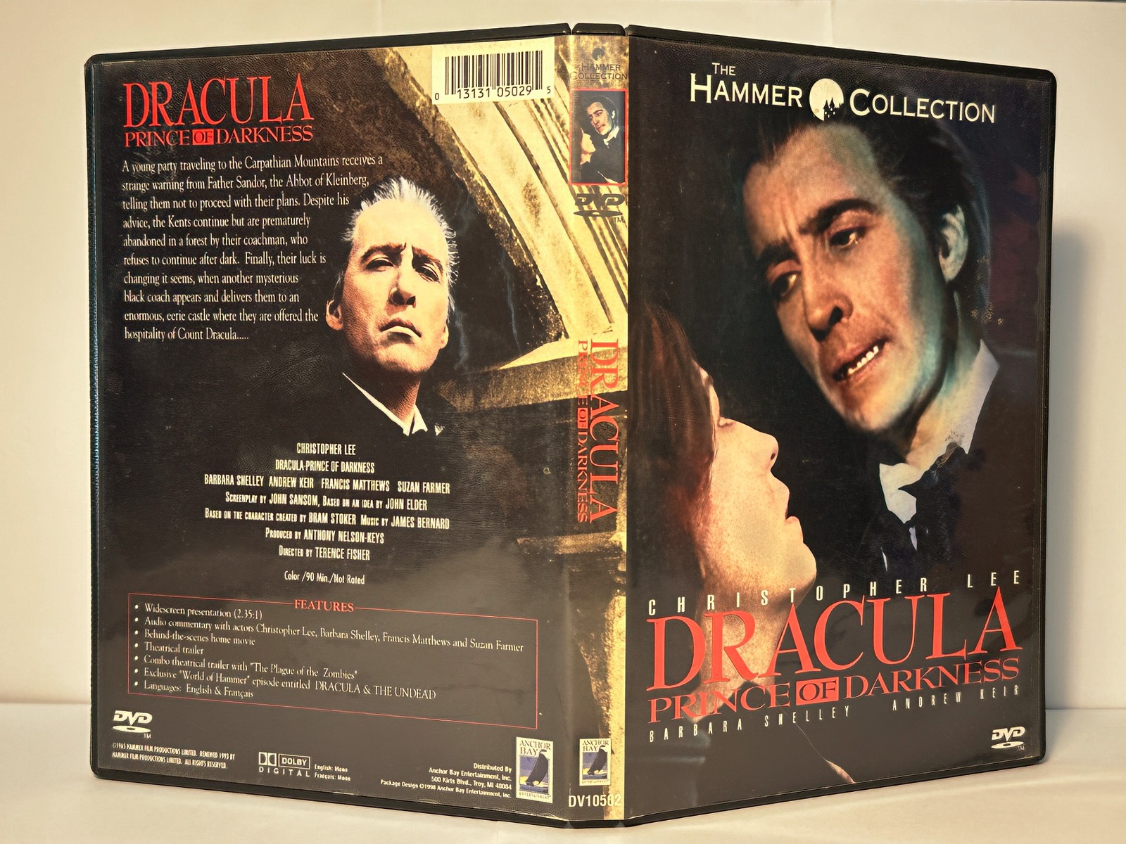 Dracula Prince of Darkness 1966 Christopher Lee ANCHOR BAY REGION 1 DVD 2 sided
