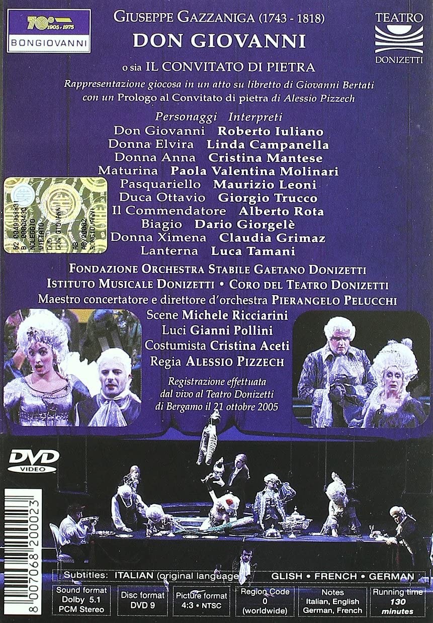 Gazzaniga – Don Giovanni (Pelucchi) (DVD) Alessio Pizzech