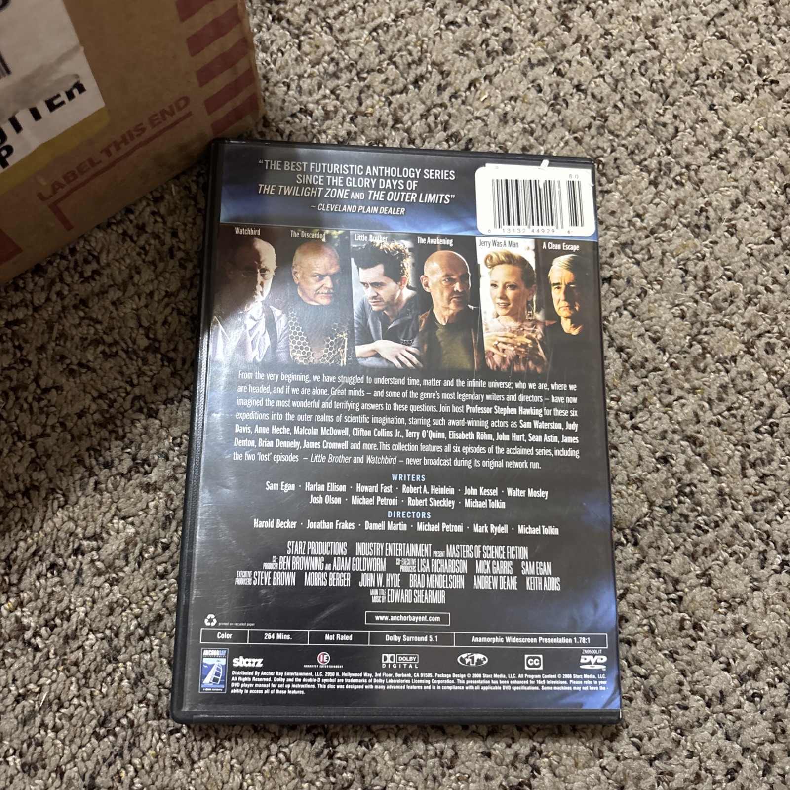 MASTERS OF SCIENCE FICTION Complete TV Miniseries DVD Set, 2 Disc, 6 Episodes