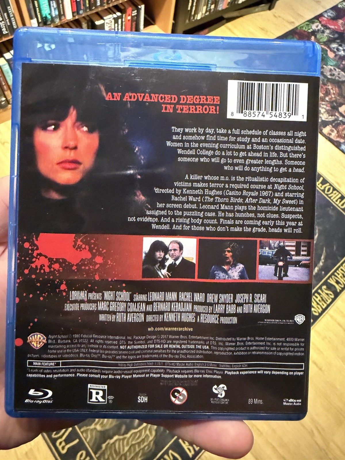Night School Blu Ray Warner Archive Collection 1980s Horror Slasher 1981