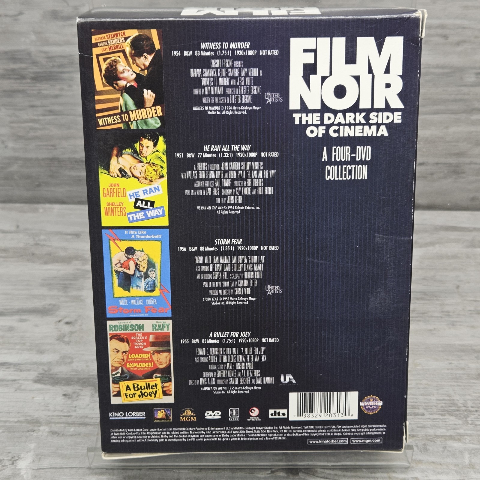 Film Noir: The Dark Side of Cinema Four-Disc Set DVD KL Studio Classics