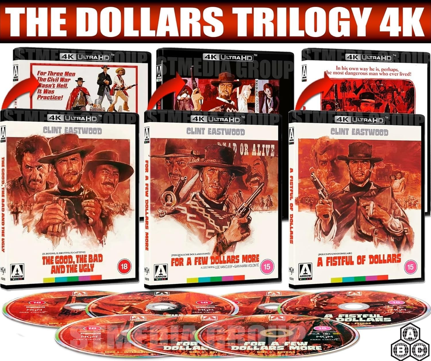 The Dollars Trilogy – Limited Special Edition [4K UHD+ Blu-ray] [Region Free]