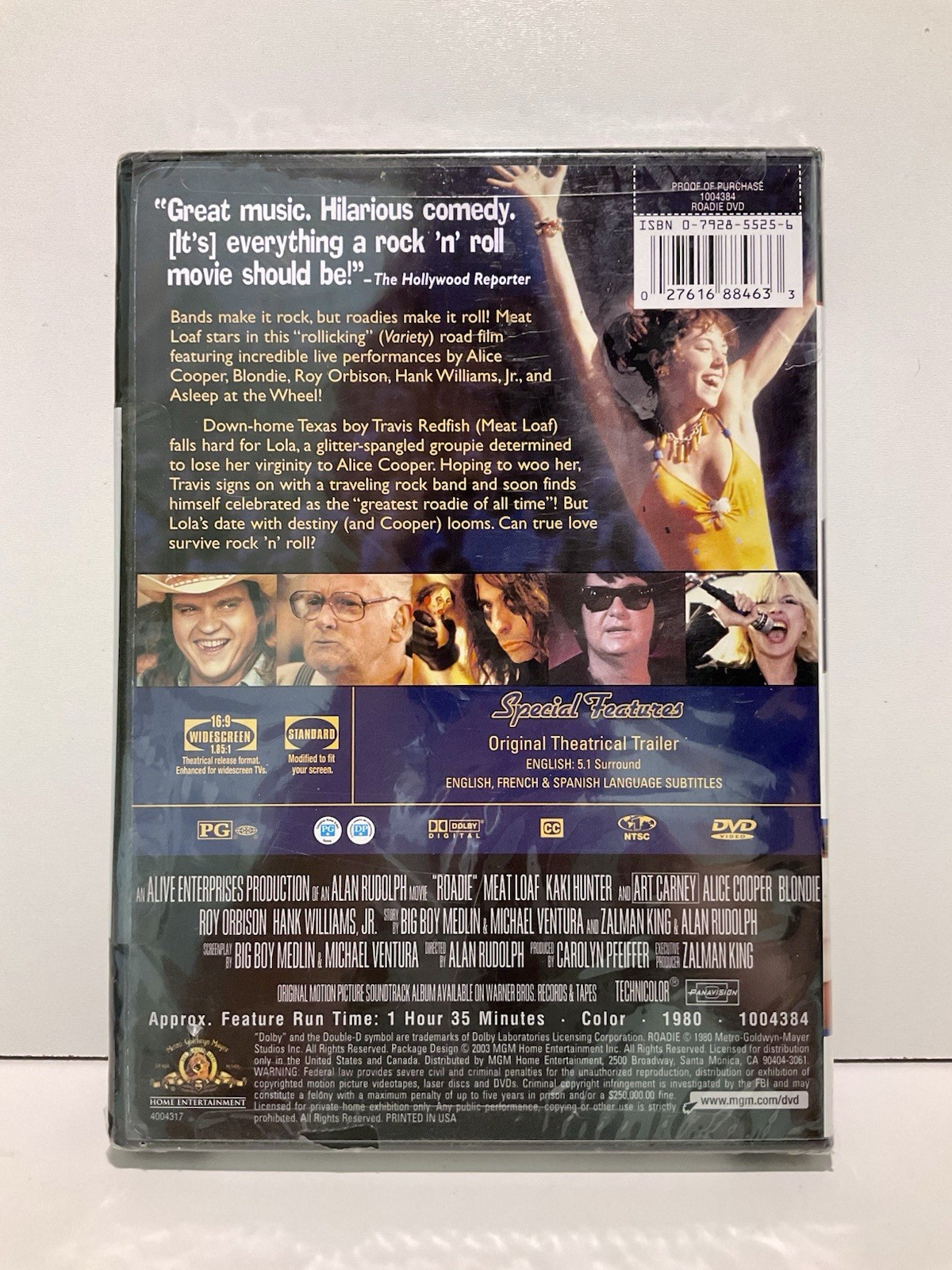 Roadie (DVD, 1980) Meatloaf / Kaki Hunter / Art Carney NEW