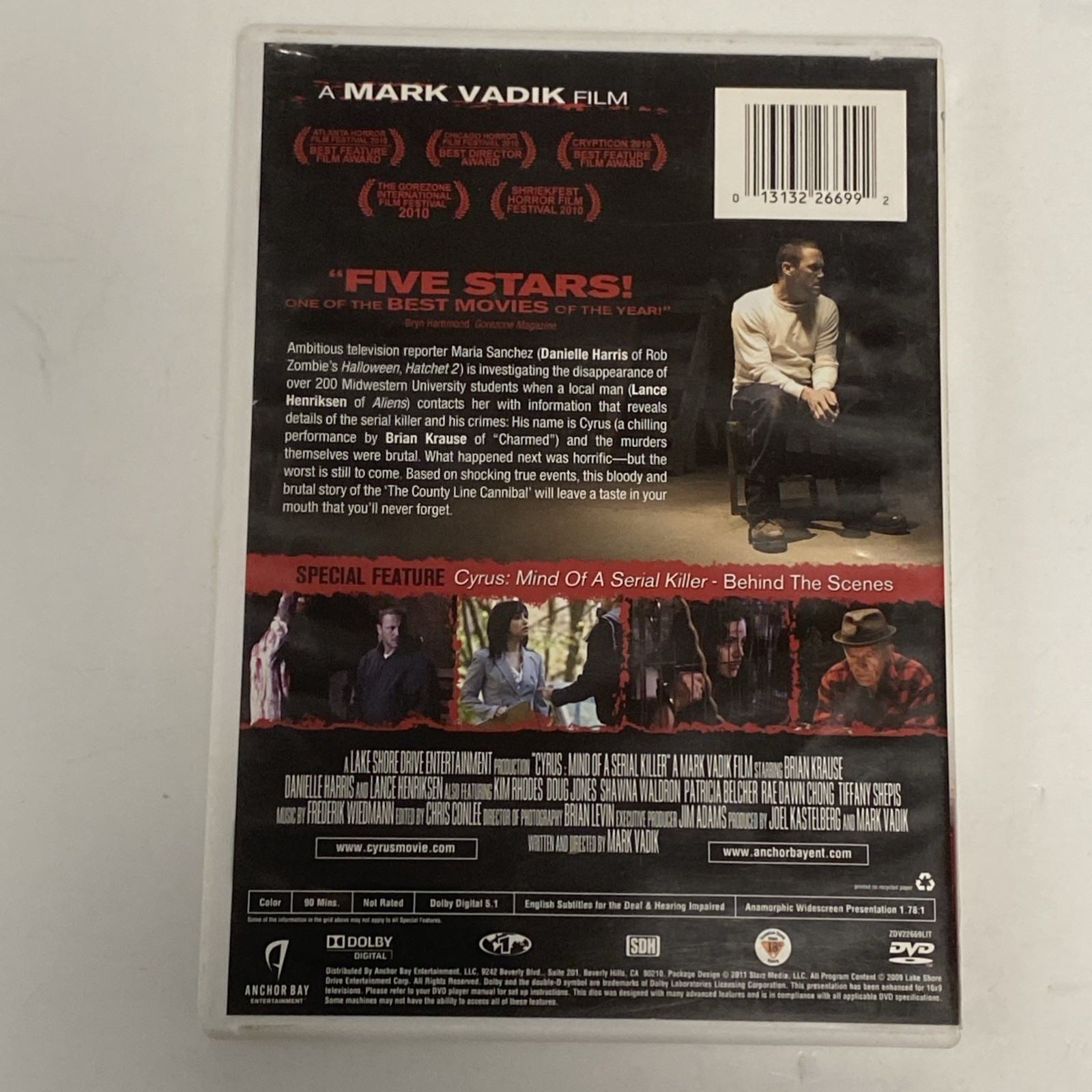 Cyrus – Mind Of A Serial Killer (2011 DVD) Anchor Bay Danielle Harris REAL PICS!
