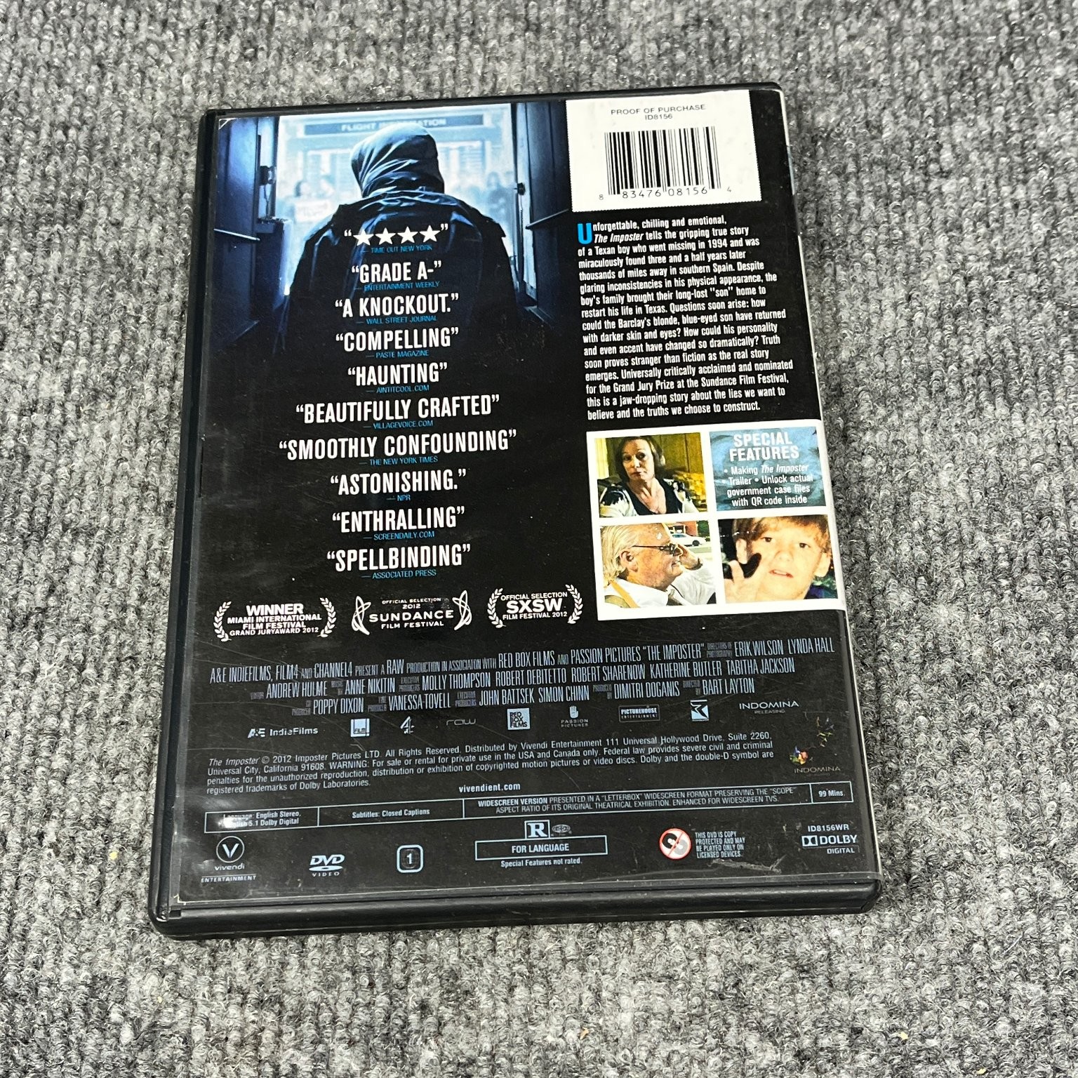 The Imposter DVD 2012 Widescreen Bart Layton Director Psychological Thriller