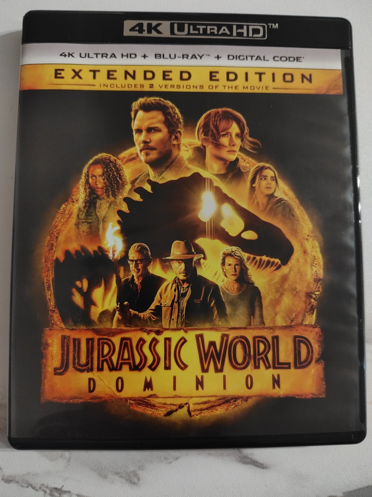 Jurassic World Dominion (4K Ultra HD + Blu-Ray) No Digital w/ Slipcover OOP