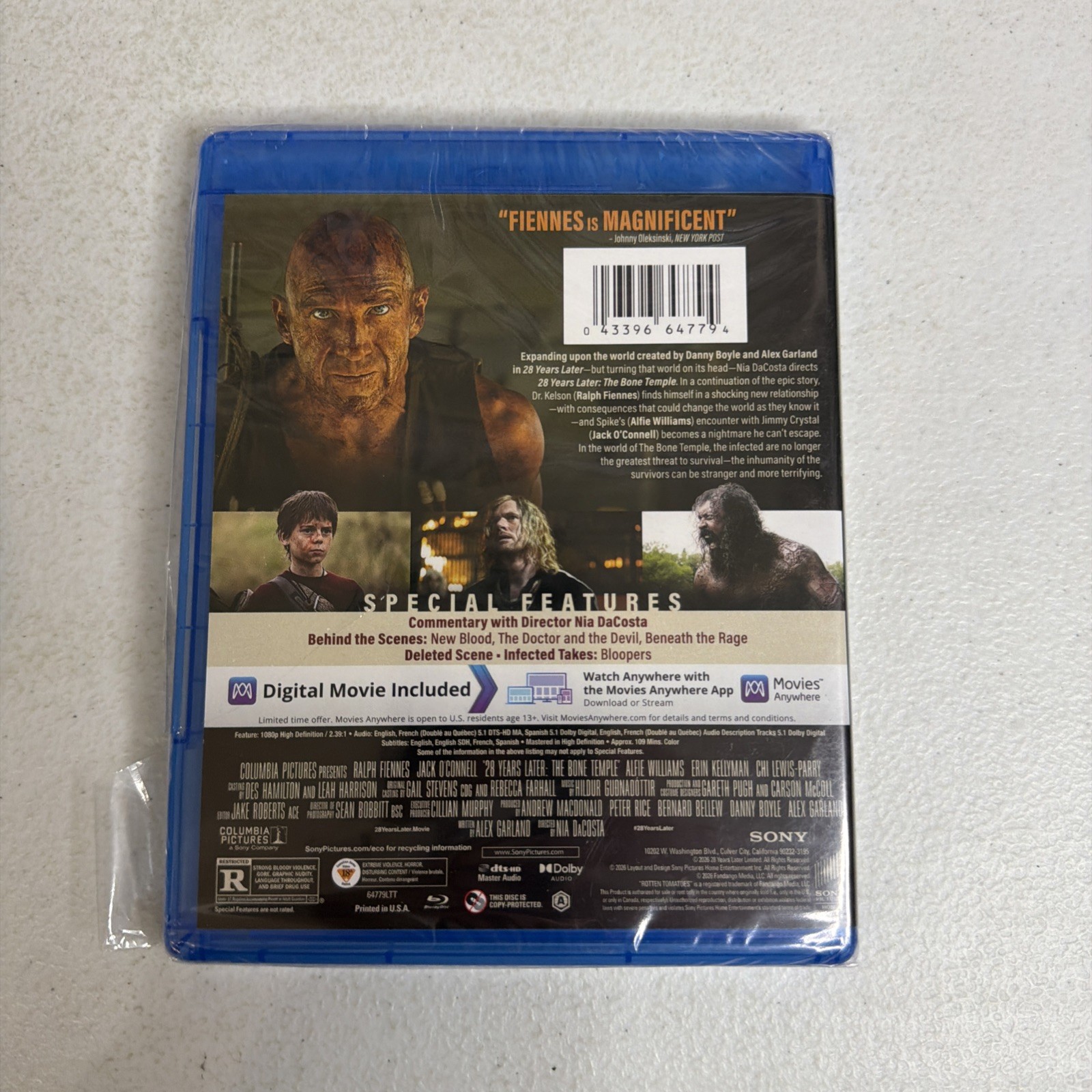 28 Years Later: The Bone Temple (Blu-ray, 2026) Ralph Fiennes NO DIGITAL CODE