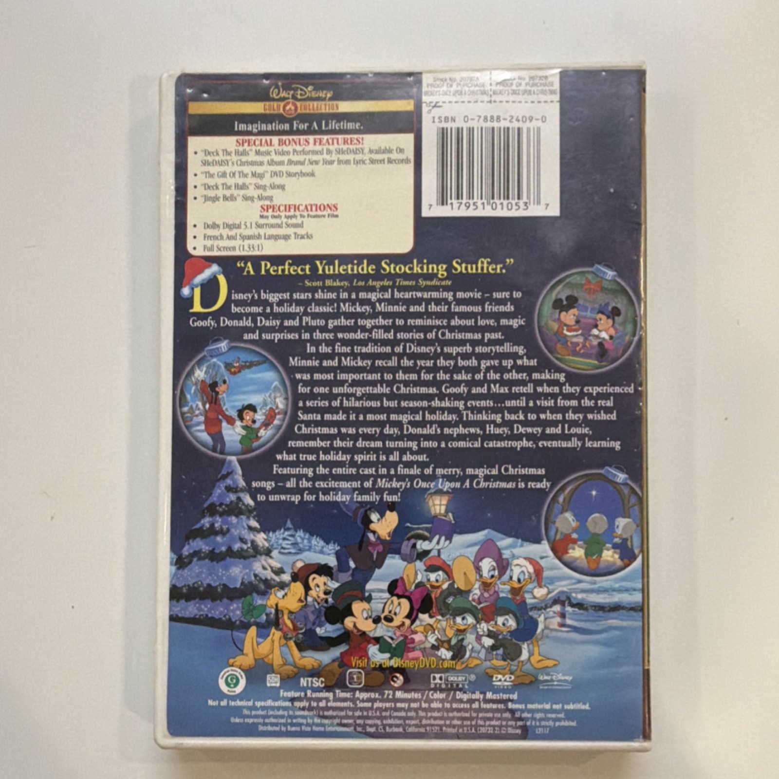 Walt Disney Gold Collection Mickey’s Once Upon a Christmas DVD G 72 Min NTSC