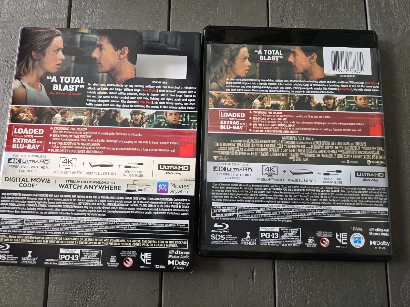 Edge of Tomorrow (Ultra HD, 2014) With Slipcover