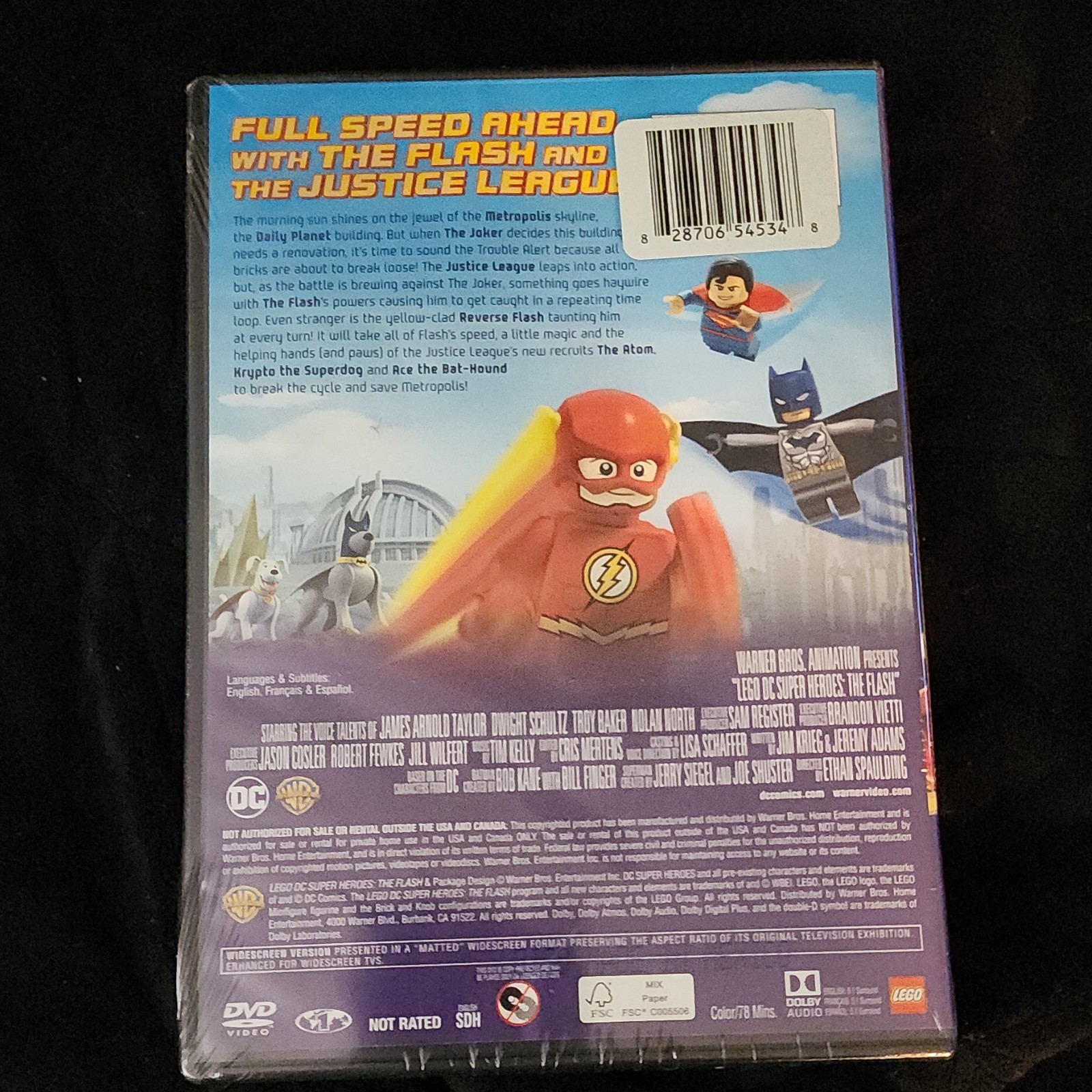 LEGO DC Comics Super Heroes: The Flash (DVD) Warner Bros Widescreen 78 Min