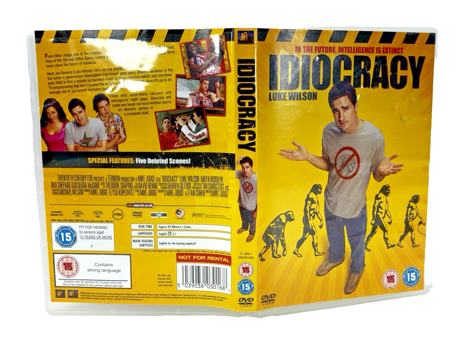 Idiocracy 20th Century Fox 2007 DVD Region 2 PAL Tested