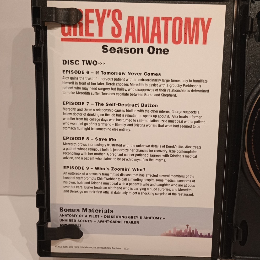 Grey’s Anatomy Season 1, TV-14. 2006, Patrick Dempsey, Ellen Pompeo, Sandra Oh