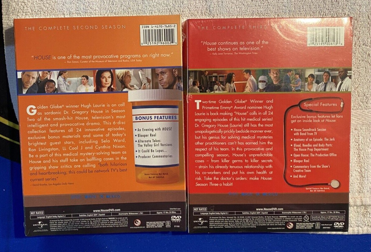 House M.D. MD Season 2 and 3 DVD New Sealed Medical Drama TV Show Two Three