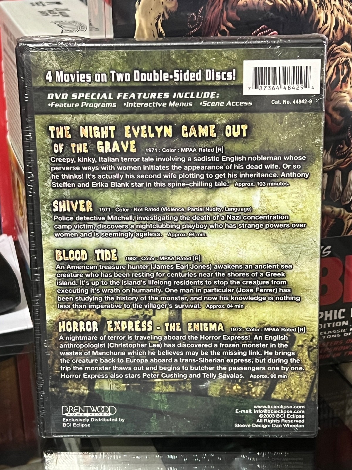 Shiver, Blood Tide, Horror Express, Night Evelyn Came Out Of The Grave DVD! NEW!