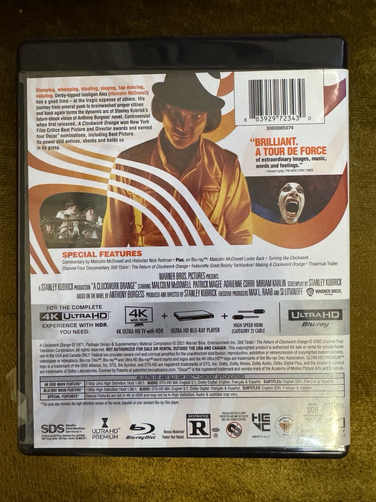A Clockwork Orange (Ultra HD, 1971)