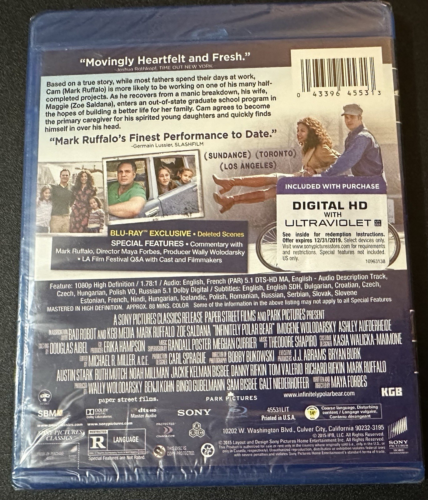 Infinitely Polar Bear [Blu-ray] New Sealed