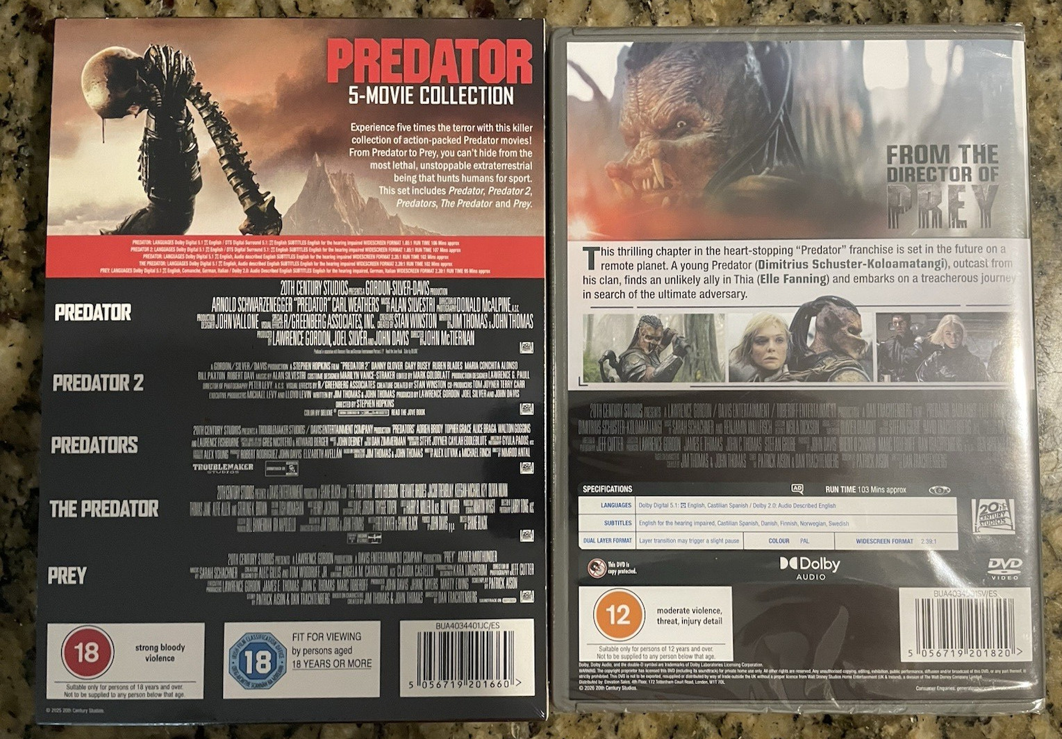 PREDATOR 6 MOVIE COLLECTION DVD set New Region Free (1987-2025) Badlands