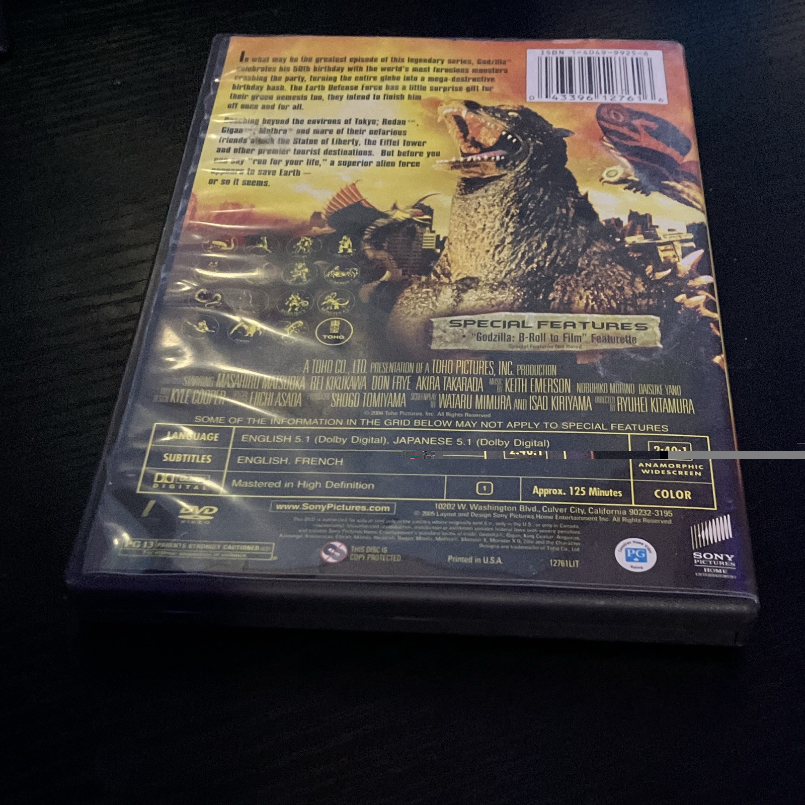Sony Pictures Home Ent. Godzilla Final Wars DVD 50th Anniversary Widescreen R1
