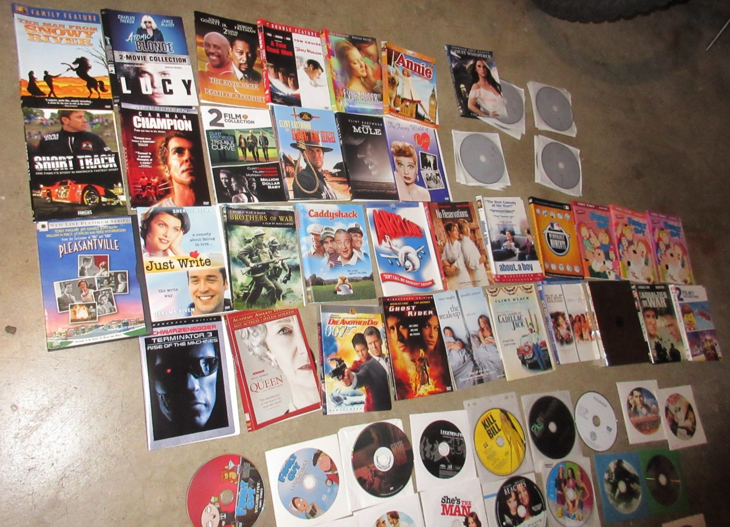 LOT #2 of (62+) DVD’s NO CASES Movies TV Drama Comedy Action TV Ghost Whisperer