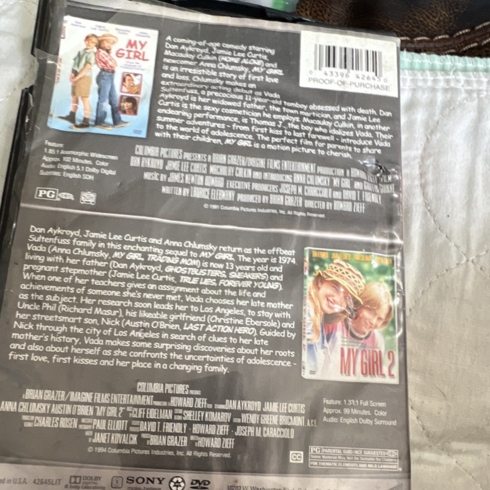 Columbia Pictures My Girl / My Girl 2 DVD Double Feature, Widescreen, Dan Aykro…